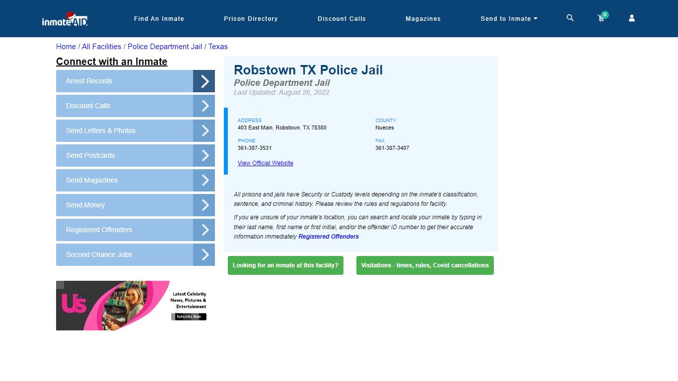 Robstown TX Police Jail & Inmate Search - Robstown, TX