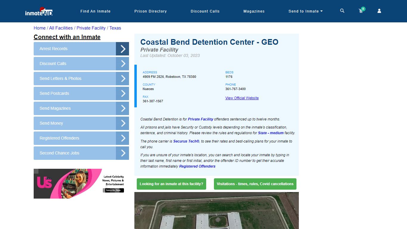 Coastal Bend Detention Center - GEO - Inmate Search - Robstown, TX